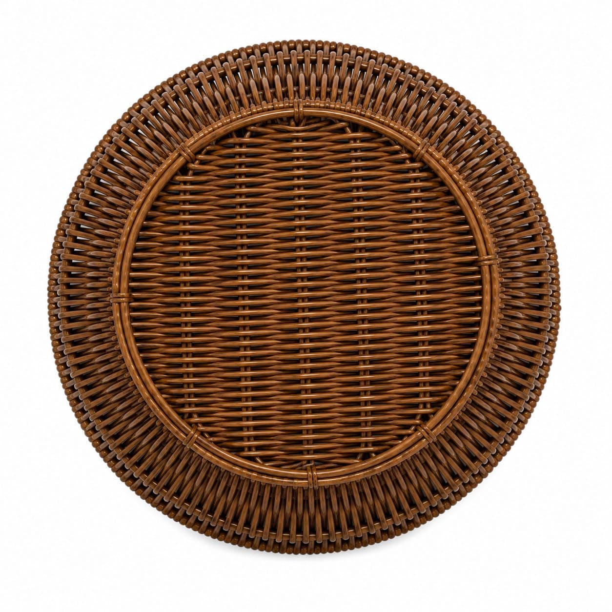 Decorative Handwoven Basket for Bread, Fruits & Vegetable Storage Durable Round Rattan Basket for Kitchen, Dining & Cafe Serving Purpose