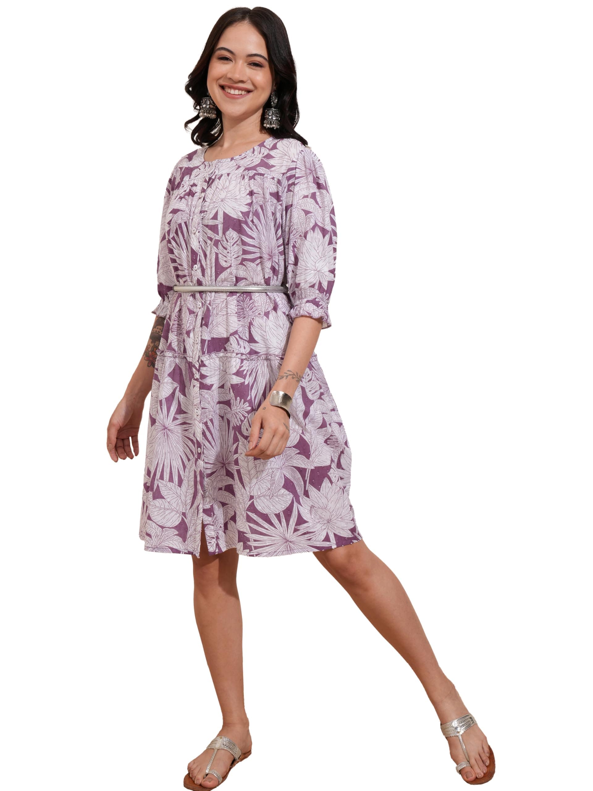 Vishudh Women's Casual Dress | Comfortable Everyday Wear for All Occasions | Chic & Versatile Fashion for Women