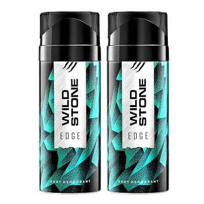 Wild Stone Edge Deodorant Spray For Men, Long Lasting Refreshing Everyday Wear Fragrance, Pack of 2 (200Ml Each)