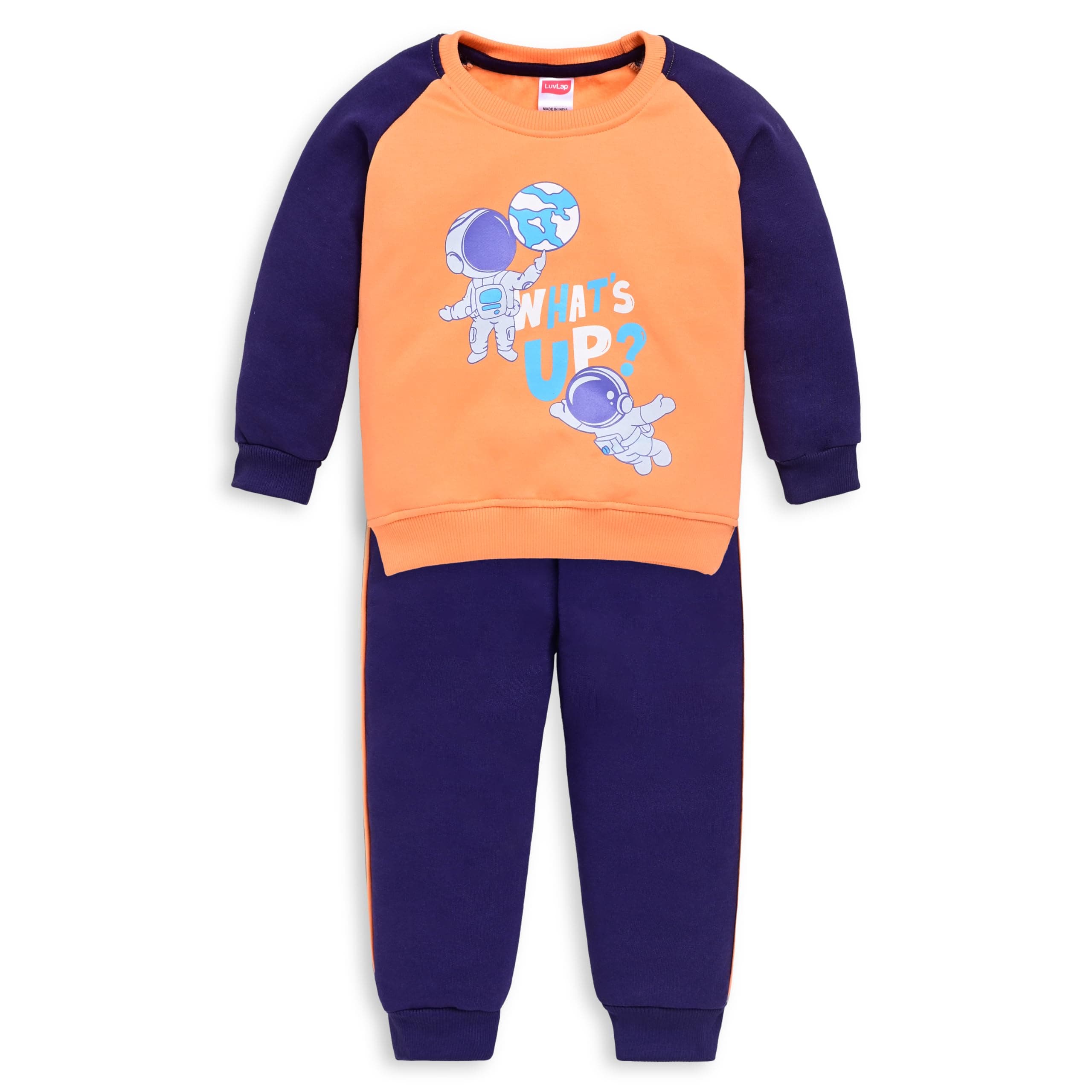 LuvLap Baby Boys Full Sleeve Sweatshirt & Pyjama Set Pack of 1