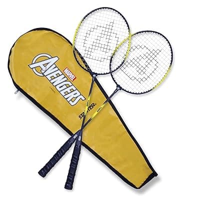 Thor Badminton Racket Set of 2 by Starter - Ideal for Regular Practice Session, Badminton Set, Multi-Colour