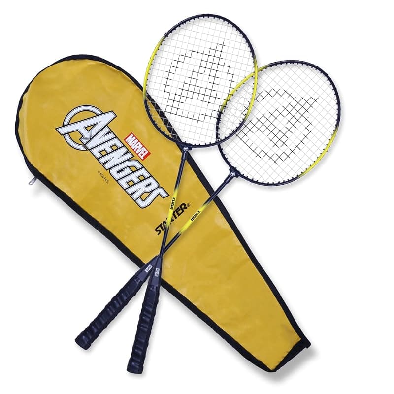 Thor Badminton Racket Set of 2 by Starter - Ideal for Regular Practice Session, Badminton Set, Multi-Colour