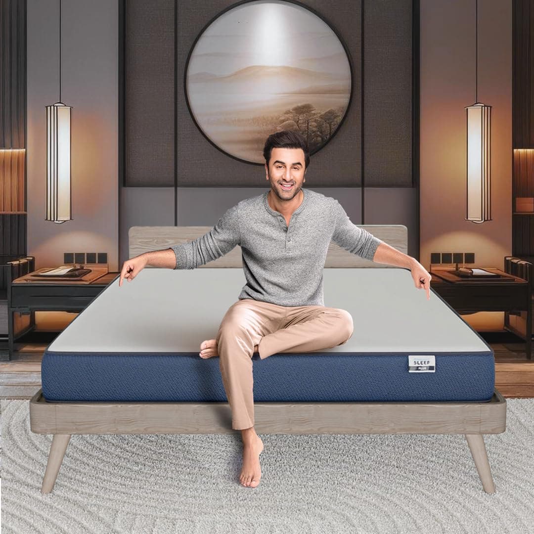 Nilkamal SLEEP Plus Memory Foam 10 Inch Queen Size Mattress | Reversible Design | Orthopedic Support | Soft Cover | Breathable Knitted Fabric | Bed Mattress | 10 Years Warranty | (78 x 60 x 10)