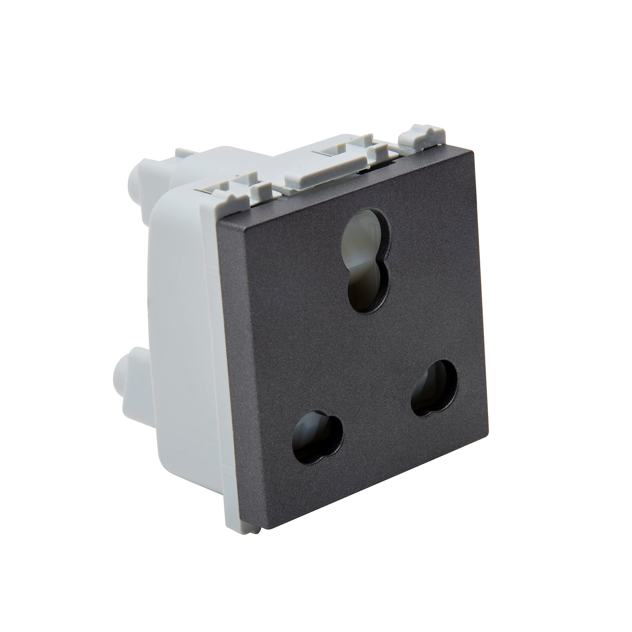 Wipro Northwest Nowa 6/16A 3 Pin - Power Socket, Matt Black (pack of 5)