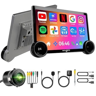 Diamond 2K Car Android System Touch Screen 4GB+64GB|4 Core|Wireless Carplay Adapter &amp; Android Auto | Car Stereo |Universal All Cars| Including AHD Rear View Camera| 1+1 Years Warranty | WAD-06
