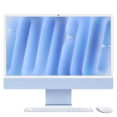 Apple 2024 iMac All-in-One Desktop Computer with M4 chip with 8-core CPU and 8-core GPU: Built for Apple Intelligence, 60.96 cm (24″) Retina Display, 16GB Unified Memory, 256GB SSD Storage; Blue