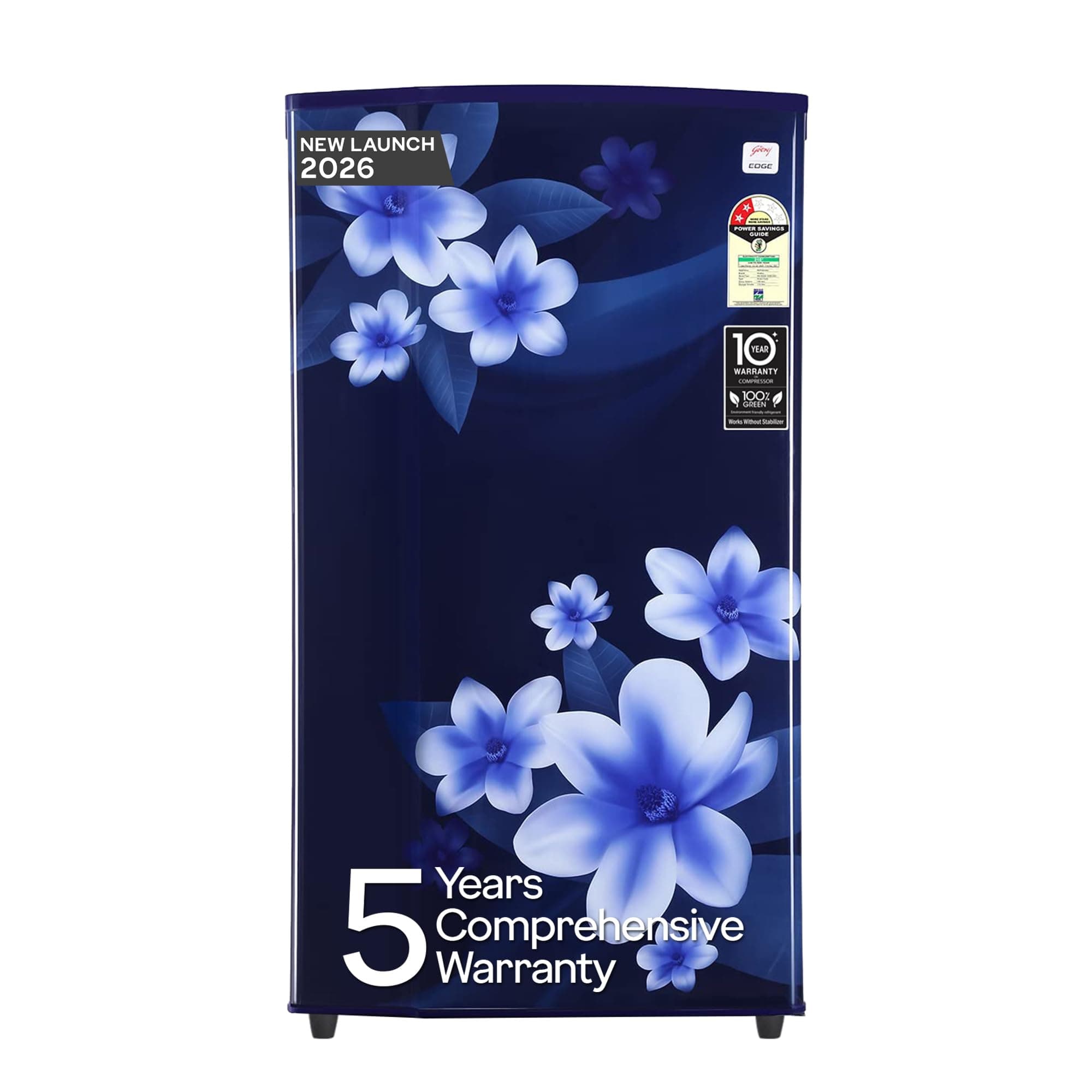Godrej 180L 2 Star Direct Cool Single Door Refrigerator with 5 Year Comprhensive Warranty, Jumbo Vegetale Tray, Toughened Glass shelves (RD EDGE 205BN THF PP BL, Pep Blue)