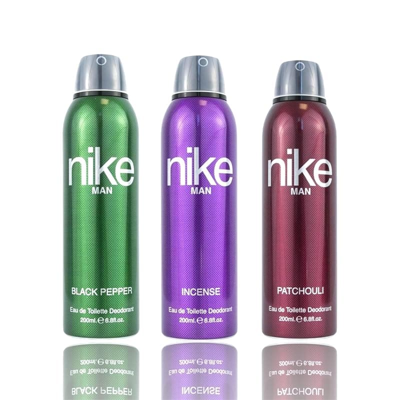 Nike Unisex Black Pepper + Incense + Patchouli Deodorant Spray For Man - Pack Of 3 (200Ml Each)