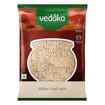 Amazon Brand - Vedaka Popular Unpolished White Urad, Split | 1Kg | Naturally Rich In Protein | Naturally Cholesterol-Free