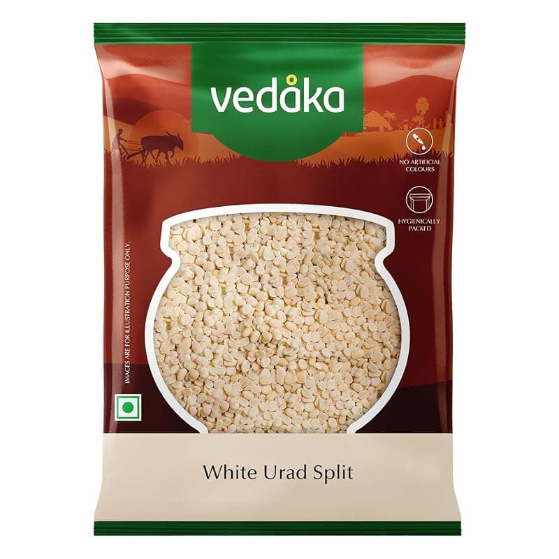 Amazon Brand - Vedaka Popular Unpolished White Urad, Split | 1Kg | Naturally Rich In Protein | Naturally Cholesterol-Free