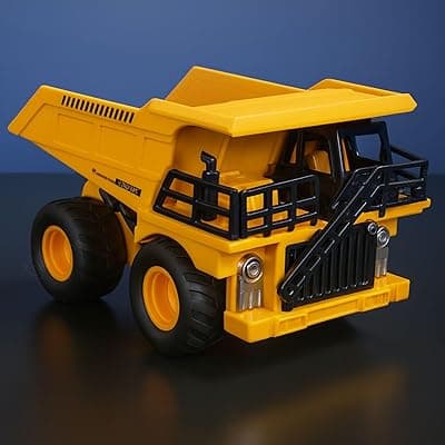 GRAPHENE Mining Dumper JCB Truck Toy Construction Vehicles for Kids Press & Go Friction Pushdozer Digger Toys Realistic Simulation Movable Joints Building Lorry Toys for 1+ Year Baby Boy Toddlers