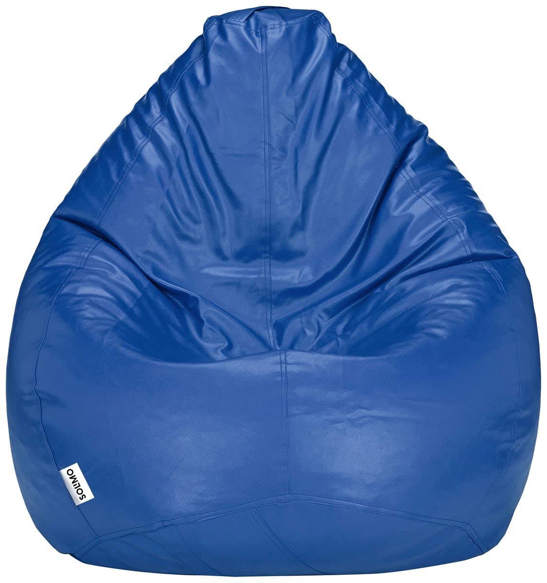 Amazon Brand - Solimo XXXL Faux Leather Bean Bag Cover Without Beans (Blue)