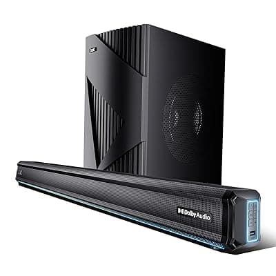 boAt Aavante Bar A3070 Dolby, 300W Dolby Audio, 2.1CH Wired Subwoofer, BT v5.4, Dynamic LEDs,Multi Connectivity, EQ Modes, Bluetooth Sound Bar, Home Theatre Soundbar Speaker (Premium Black)