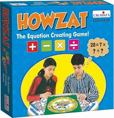 Creative’s Howzat| Equation Creating Board Game| Learn Fundamental Operations of Airthmetic (+, x, ÷) Basic Airthmetic Skills for Boys &amp; Girls | Learning &amp; Educational Board Games | Ages 9 &amp; Up