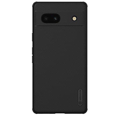 Nillkin Case for Google Pixel 7A (6.1" Inch) Super Frosted Shield Pro Hard Back Soft Border (PC + TPU) Shock Absorb Cover Raised Bezel Camera Protect PC Black Color