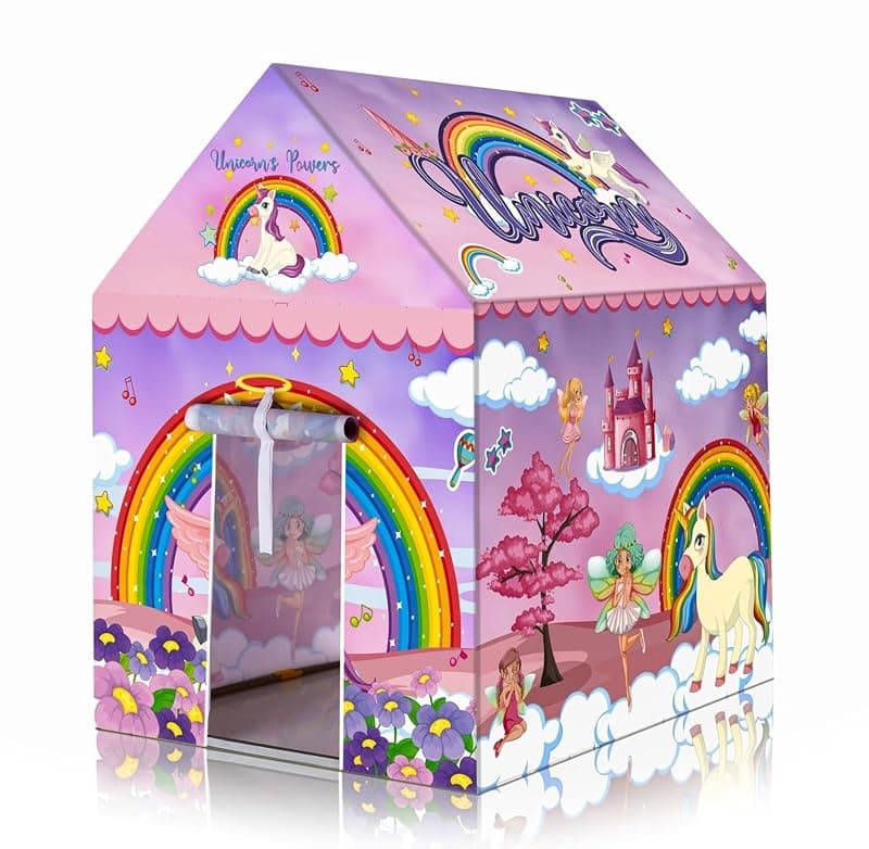 Exclusive Extremely Light Weight Kids Theme Play Theme Tent House for Kids 3-13 Year Old Girls and Boys Multi Color (UNC Non)