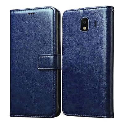Amazon Brand-Solimo Flip for Samsung Galaxy J4 (2018) (Leather_Blue)