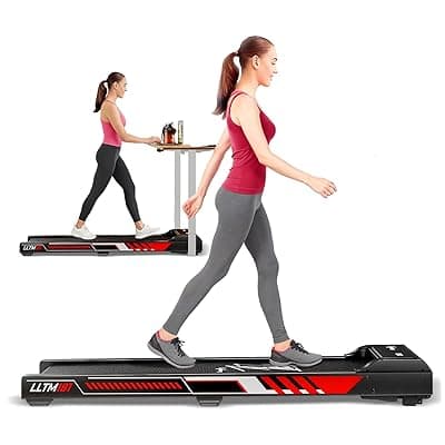 Lifelong Walking Pad Treadmill | 3 HP Motor | 2-Level Manual Incline | LED Display | Foldable Design | Remote Control | 110 Kg Capacity | 8 Km/h Speed | Home Fitness Walking Machine (Black) LLTM181