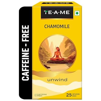 TE-A-ME Chamomile Tea - 25 Tea Bags | Camomile Tea for Sleep, Stress Relief &amp; Relaxation | Unwind | Christmas Gift | New Year Gift