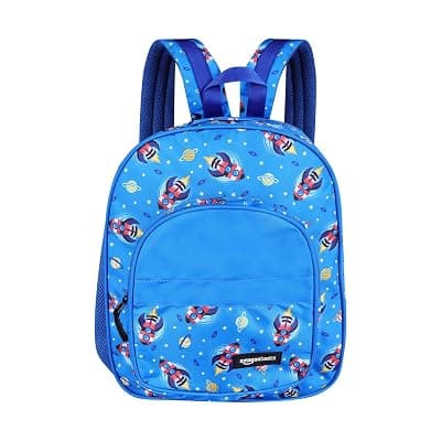 Amazon Basics Trendy and Spacious Space Theme 2 Compartment Kids Backpack | Comfortable Padding (Blue)