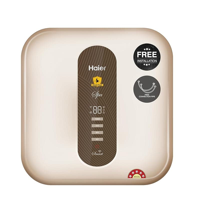 Haier SD WIFI Water Geyser 25 Litre 5 Star Rating Water Heater 25 Litre with Pipe| Free Installation| Shock Proof| BPS| Haier Smart APP| 7-Yr Tank Warranty| 11 Safety Levels