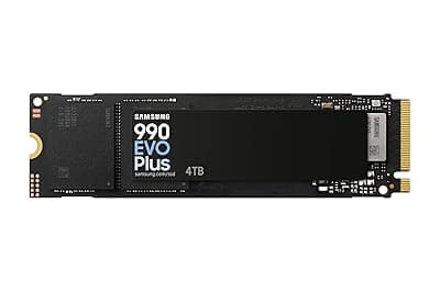 Samsung 990 EVO Plus SSD 4TB, PCIe Gen 4x4, Gen 5x2 M.2 2280, Speeds Up-to 7,150 MB/s, Upgrade Storage for PC/Laptops, HMB Technology and Intelligent Turbowrite 2.0, MZ-V9S4T0BW