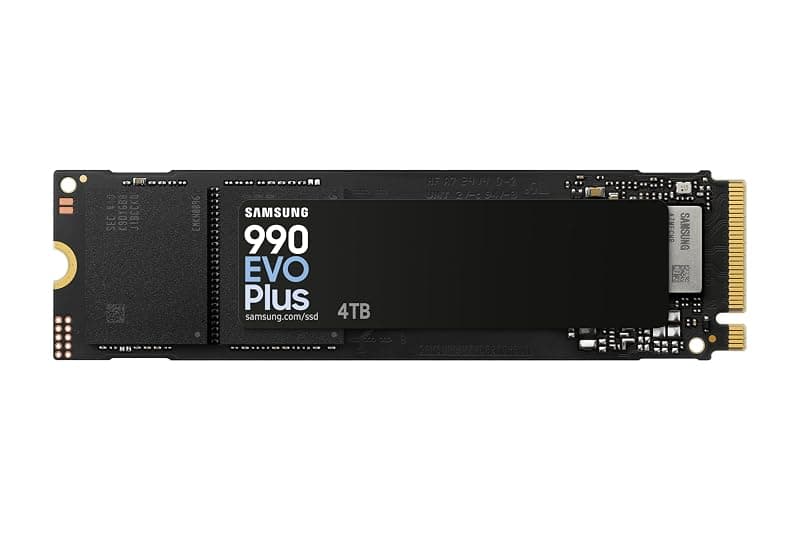 Samsung 990 EVO Plus SSD 4TB, PCIe Gen 4x4, Gen 5x2 M.2 2280, Speeds Up-to 7,150 MB/s, Upgrade Storage for PC/Laptops, HMB Technology and Intelligent Turbowrite 2.0, MZ-V9S4T0BW