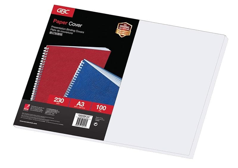GBC A3 Binding Cover, 230GSM - Pack of 100 (White)