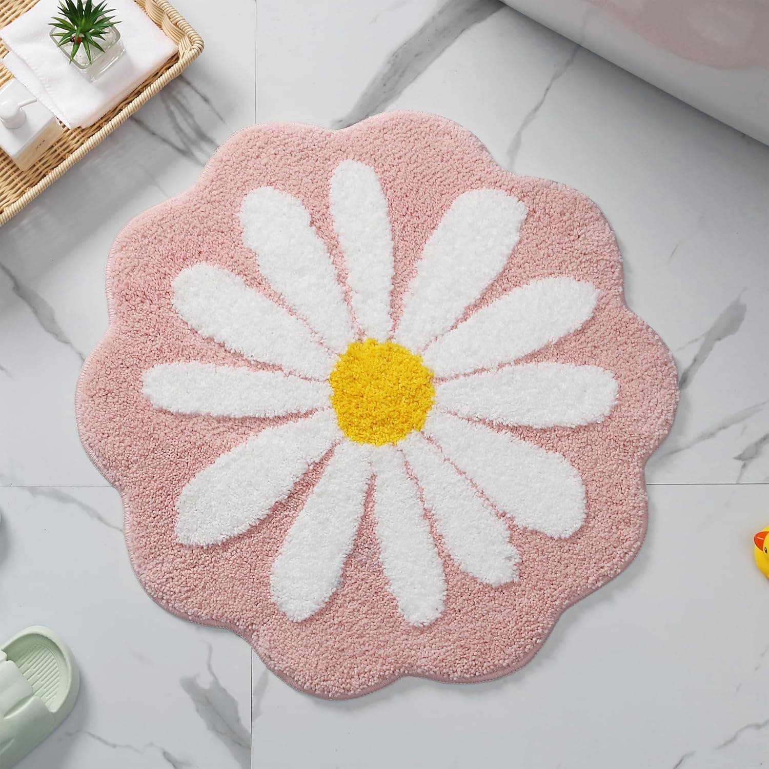 AAZEEM Mat Rugs Non-Slip Abstract Bath Rugs Cute Mat Washable for Tube|Rectangular Door Mat for Home |Drawingroom |Easy Clean Indoor and Outdoor Floor Mat |Super Absorbent |Pink|16"x24" & 20"x32" |