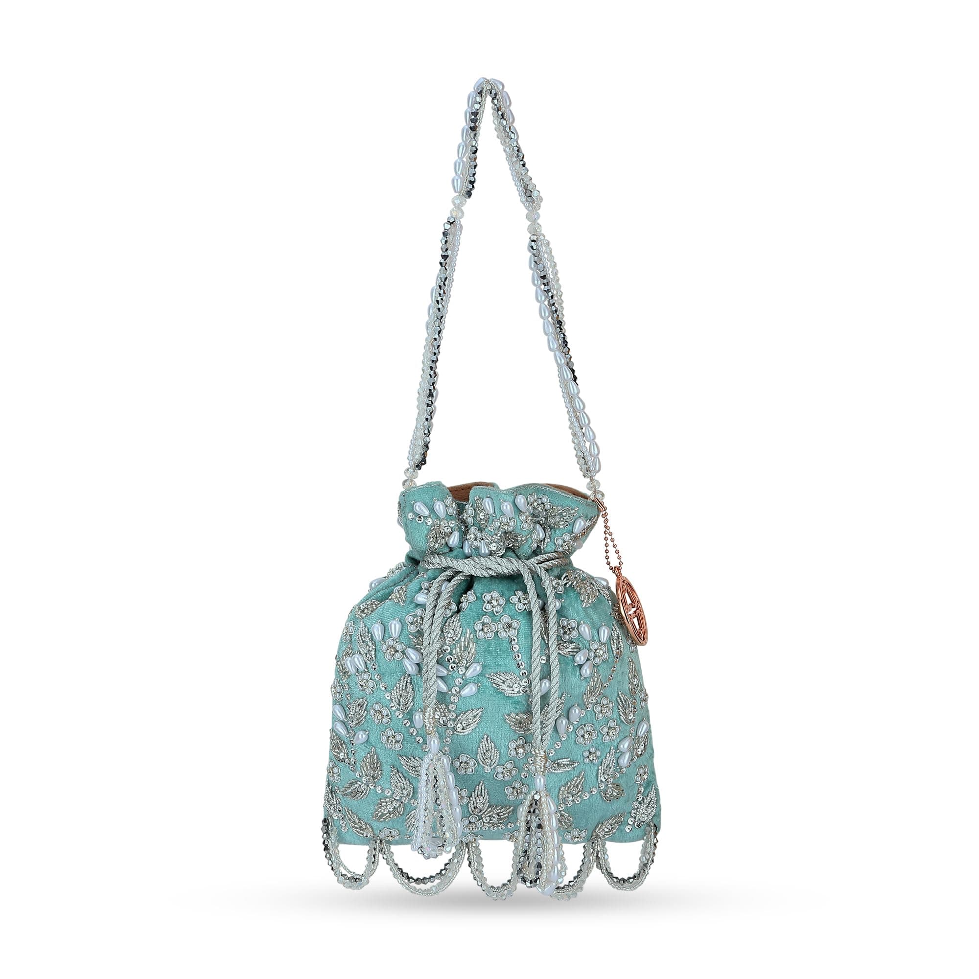 Lavie Luxe Women's Bead Potli Bags | Pouches for Festive Party | Batwa Bag Bridal Purse | Gift For Women
