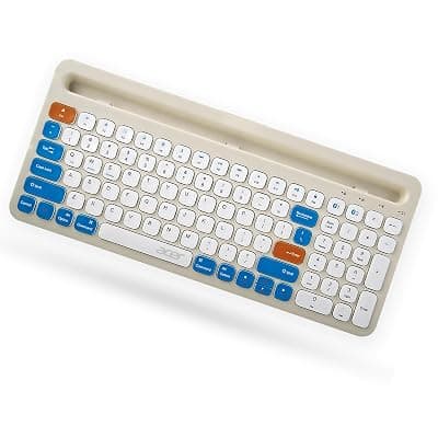 Acer SwiftPRO Multi-Device Bluetooth Wireless Keyboard with Cradle &amp; Numpad | USB-C Rechargeable | 99 Keys, 80H Battery | Compact &amp; Quiet | Compatible with Windows, Mac, Android, Laptop, Tablet, Phone