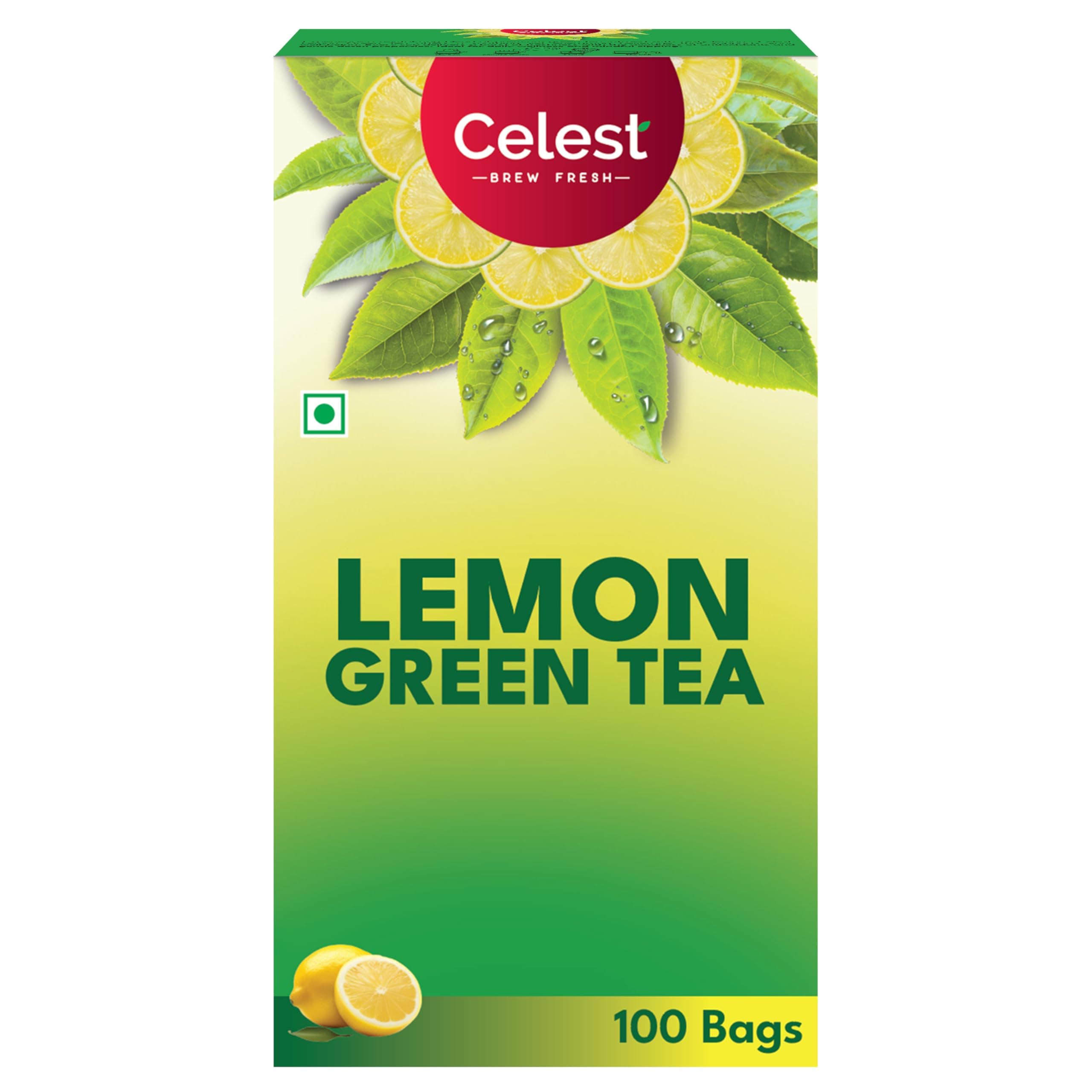 Celest Lemon Green Tea for Weight Loss - 100 Teabags | Green Tea