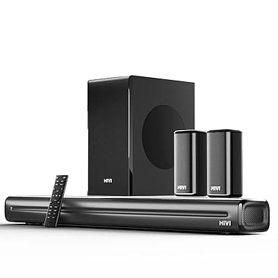 Mivi Fort Hip-Hop 6000 Home Theatre [2025 Latest Launch], 600 Watts Soundbar with cinematic sound, 5.1 Channel, Multiple EQ &amp; Input Modes, BT v5.3, Remote Accessibility, Made in India Sound bar for TV