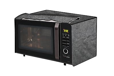 The Furnishing Tree microwave oven cover Suitable for Samsung 28 Liters Convection MC28A5145VK/TL, Dustproof, Stain-Resistant, Cover Size WxDxH in CM- (53.34x48.26x33.02), Sand Pattern Grey