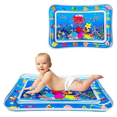 ProKart Baby Gym and Fitness Inflatable Tummy Time pad Premium Kids Water Play Mat | Multi-Function Fitness Kids Water Play Mat for Infants, Boys and Girls, Perfect Developmental Play Mat Gift (Assorted- Water Play Mat)