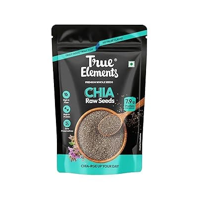 True Elements Chia Seeds 250g - Healthy Raw Seeds | Clean Chia Seeds for Eating | Healthy Snacks | Calcium and Protein Rich Seeds