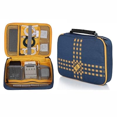 EUME Fixa 1 Compartment Electronic Accessories Wire Organizer Bag, Travel Gadget Storage Case for Earphone, Charger, USB,Hard Disk