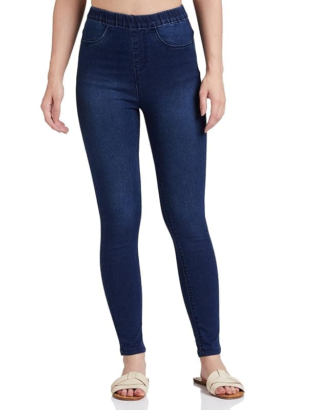 Amazon Brand - Symbol Women's Skinny High Rise Ankle Length Jegging (Available in Plus Sizes)
