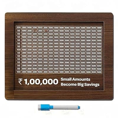 Wooden Piggy Bank for Kids &amp; Adults, Coin Box with Carved Design, Savings Box, Mini Bank, Wooden Coin Box, Money Saver, Piggy Bank with Numbers (1) Modern