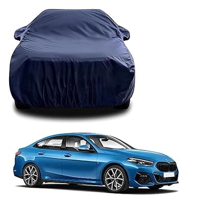Sulfar 100% Water Resistant Car Body Cover Compatible with Mirror for BMW 2 Series (Triple Stitched, Full Bottom Elastic, Navy Blue)