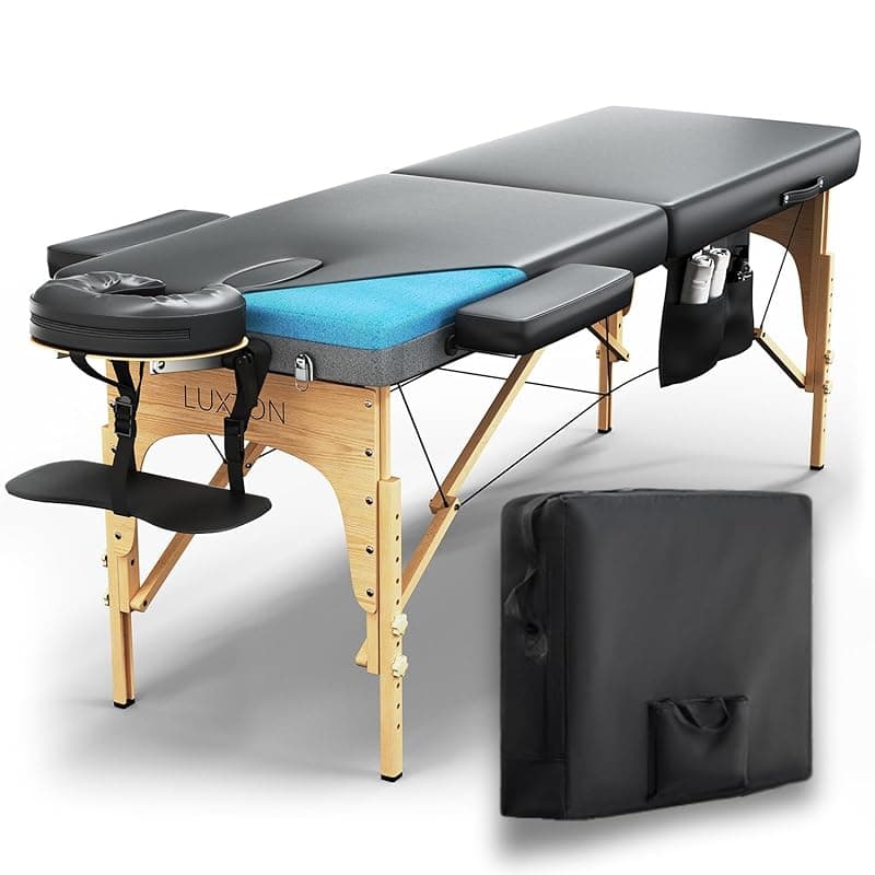 Luxton Home Premium Memory Foam Massage Table - Easy Set Up - Foldable & Portable, 35x 84.5 x24.5 inch