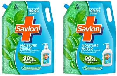 Savlon Moisture Shield Germ Protection Liquid Handwash Refill Pouch, 1500ml (Pack of 2)