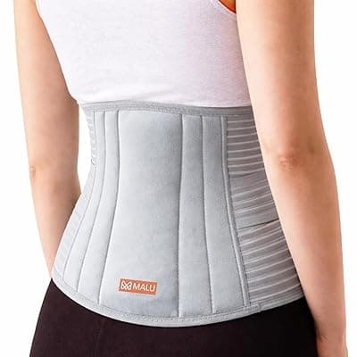 Lumbar Sacral Belt for Relief from Back Pain, Muscle Spasm, Sciatica, Spine Alignment & Lower Back Support | Posture Corrector Belt with Adjustable Straps for Men & Women- Grey (L)