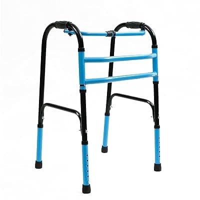 Physiqo Plain Double Bar Frame Balanced Adjustable Adult Walker(Multicolor,Design 54