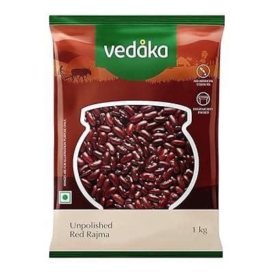 Amazon Brand - Vedaka Premium Unpolished Red Rajma | 1 Kg