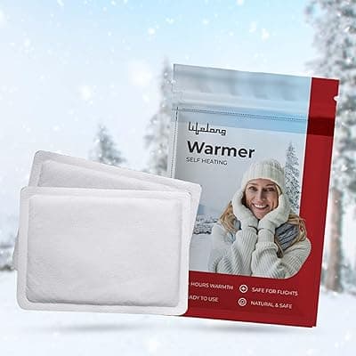 Lifelong Body Warmers | Safe &amp; Natural Air-Activated Heat Patches for Men &amp; Women | Instant-Heat Packs for Travel, Camping, Trekking &amp; Winter Holidays | Long-Lasting Warmth | Pack of 2