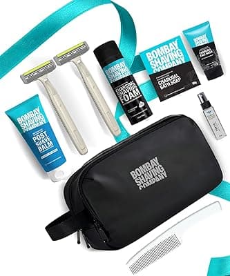 Bombay Shaving Company 9in1 Grooming Kit for Men | Shaving Foam, Post Shave Balm, Charcoal Soap, Razor for Men