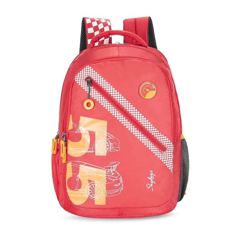 Skybags Casual Backpack 34L with 3 Spacious Compartments, Front Pocket &amp; Built to Last Shoulder Strap | Red | Riddle