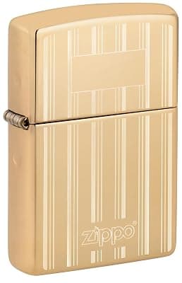 Zippo Design High Polish Brass Windproof Pocket Fuel Refillable Lighter, BIS Certified