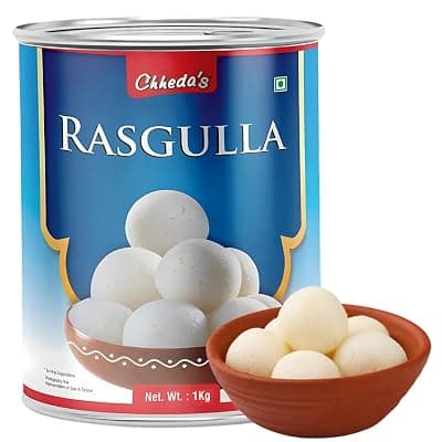 Chheda's - Rasgulla - Indian Sweets - Tin Sweets - Festive Gift Pack - 1000 Gm Pack of 1